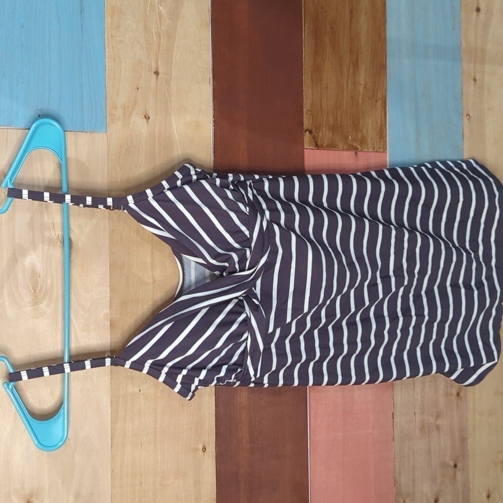 💜5/$25 Medium merona striped bathing suit top